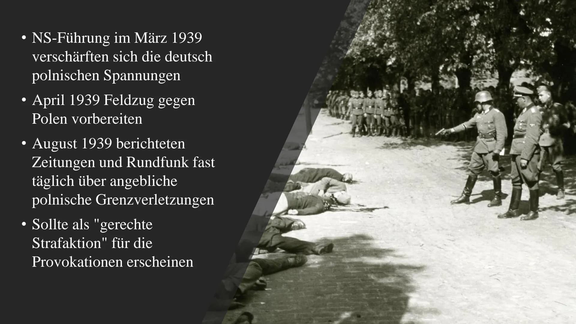 # Der zweite Weltkrieg
## 1939
- 03.09. Kriegserklärung Großbritanniens und Frankreichs an Deutschland
- Oktober/November: Verträge Deutsch