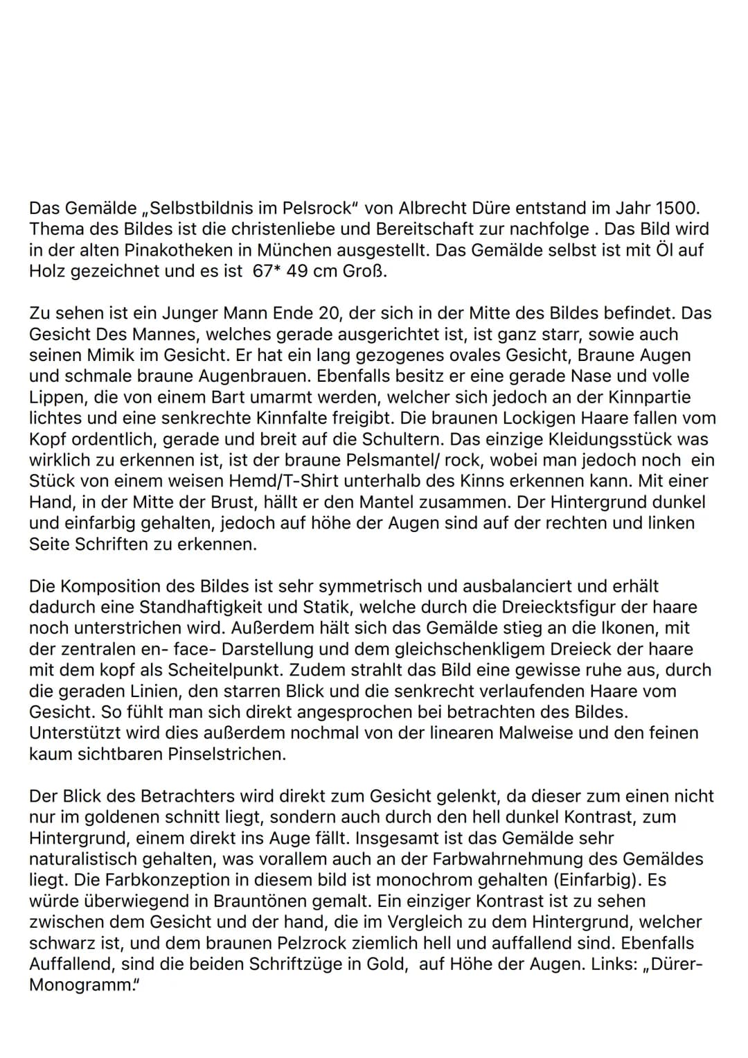 Gerade Pose & scarser Blick
- Loguckt einen an/zugewand
- ein Janger Mann ende 20 in Pelzmantell
- wirkt sehr gestellt
# Selbstbildniss im