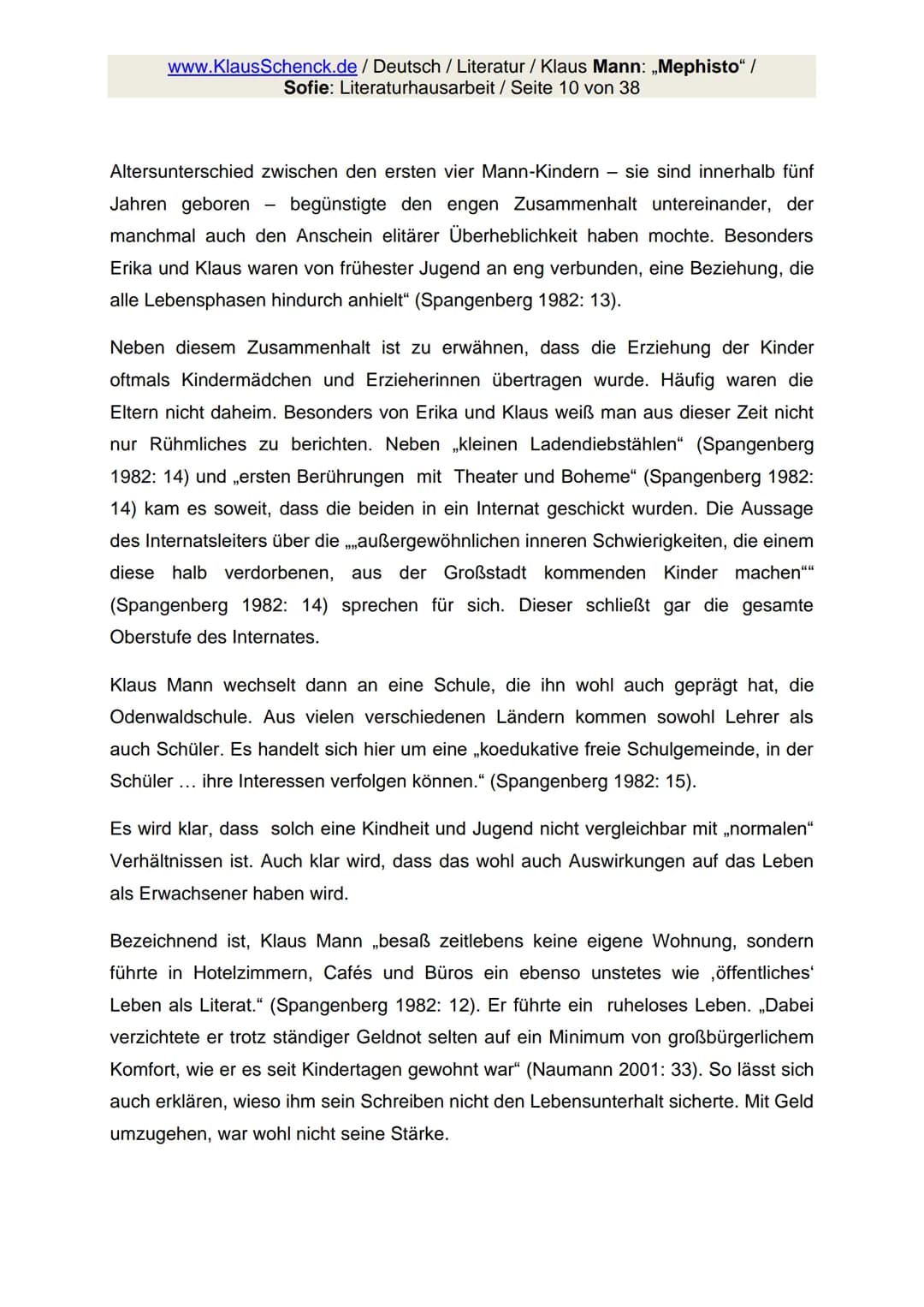 www.KlausSchenck.de / Deutsch / Literatur / Klaus Mann: „Mephisto" /
Sofie: Literaturhausarbeit / Seite 1 von 38
## „Mephisto"
MEPHISTO
#