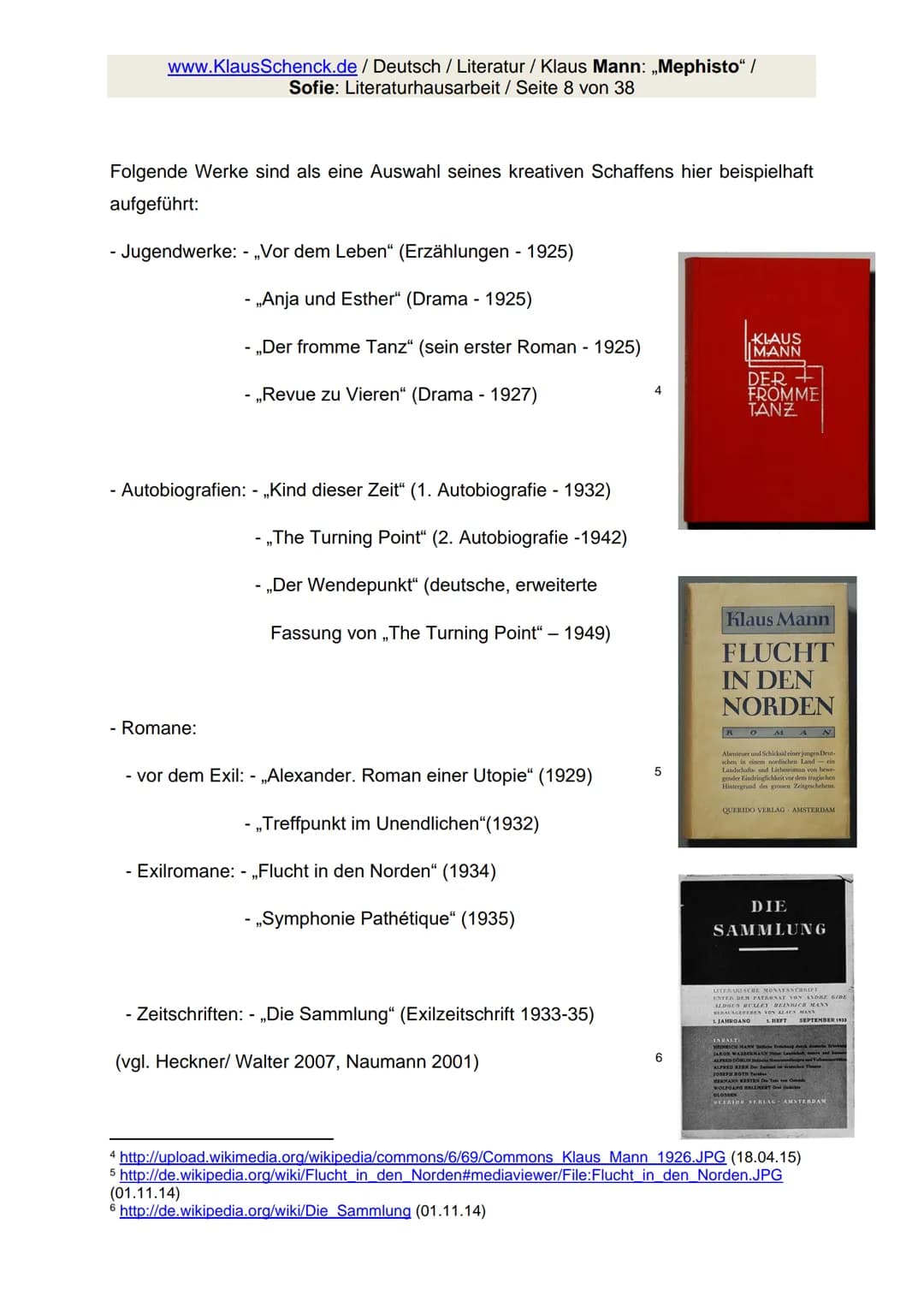 www.KlausSchenck.de / Deutsch / Literatur / Klaus Mann: „Mephisto" /
Sofie: Literaturhausarbeit / Seite 1 von 38
## „Mephisto"
MEPHISTO
#