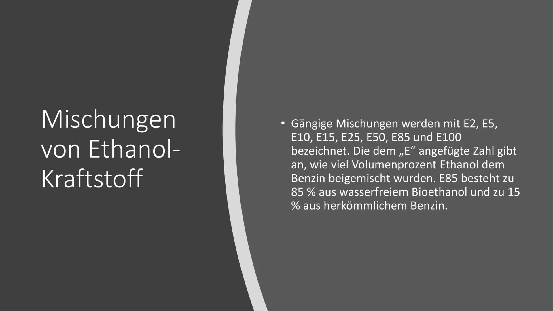 Handout
Name:
Chemie
26.11.2020
10.23
# Bioethanol
1. Was ist Bioethanol ?
H H
H-C-C-O
2. Herstellung
H H
3. Prozessschritte
4. Eige