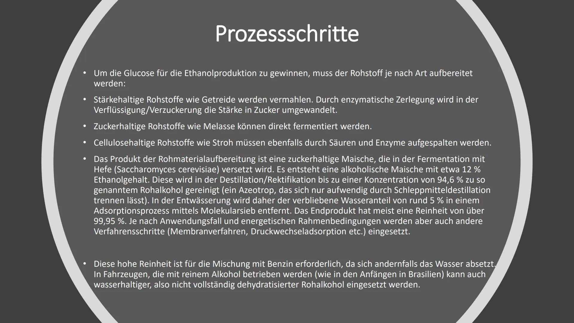 Handout
Name:
Chemie
26.11.2020
10.23
# Bioethanol
1. Was ist Bioethanol ?
H H
H-C-C-O
2. Herstellung
H H
3. Prozessschritte
4. Eige