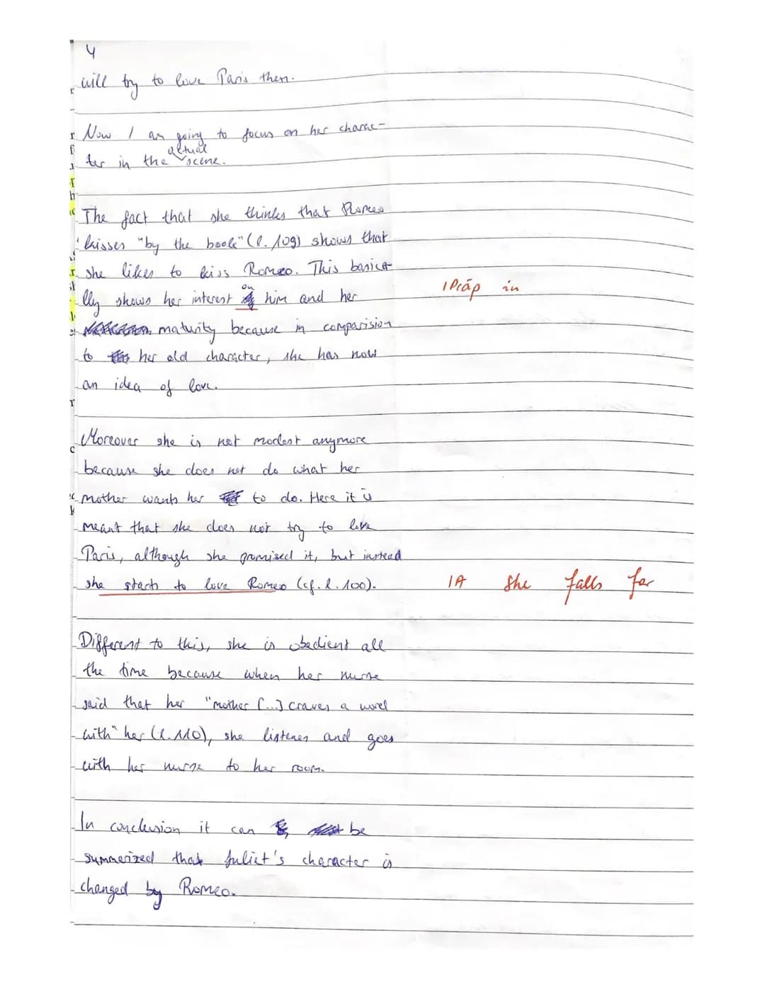 18th March, 2021
3. Englischklausur
Q1.2 LK EN/De
Romeo and Juliet by William Shakespeare, Act I, Scene 5
# Annotations:
91 profane - disho