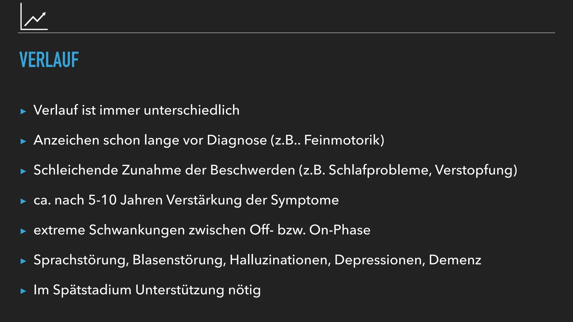 PARKINSON Q
Was ist
Parkinson?
Gliederung
+
Symptome
Ursachen
und
Diagnose
Verlauf
D
Medikamente
und
Behandlung Q
WAS IST PARKINSON?
▸ Nach