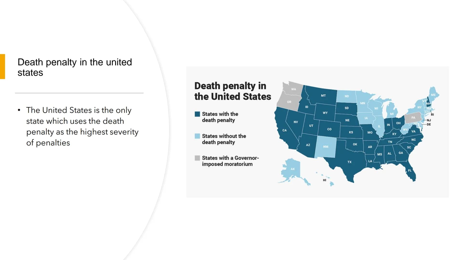 # Handout Death Penalty
## General information's:
- The death penalty is the killing of a person as a legal consequence.
- the number of ex