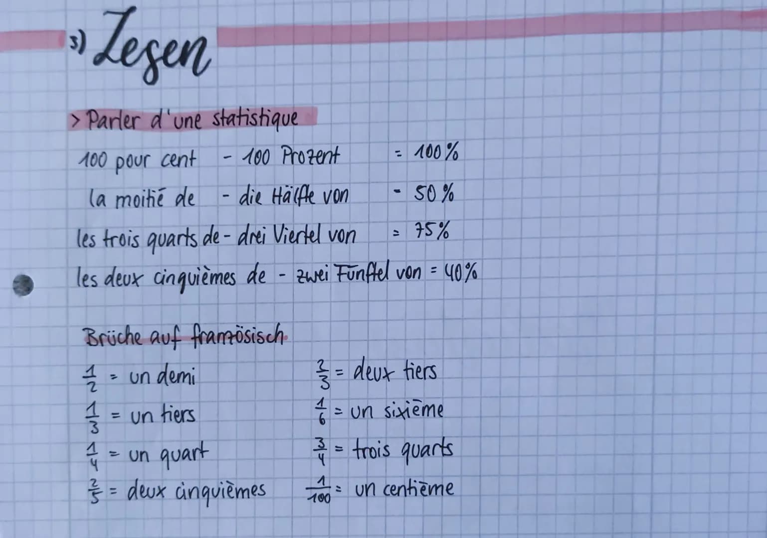 le taux - die Rate
s'élever à qc - sich auf etw. belaufen
pour cent - Prozent
→ Selon cette statistique, le taux de gens qui... s'élève
à...