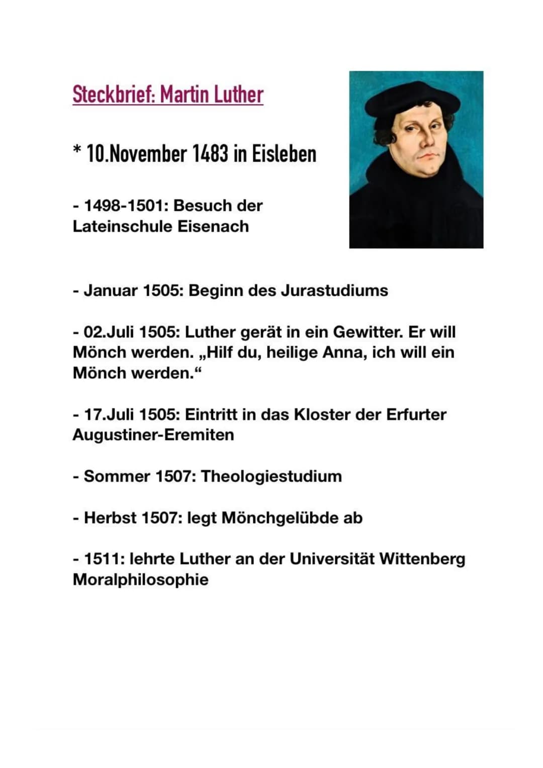 -1532: Ausbreitung des Protestantismus durch
Nürnberger Religionsfrieden
- †18.Februar 1546 in Eisleben
- 25.September 1555: Beendung des Kr