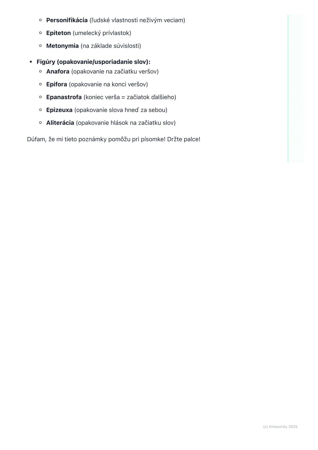 # Opakovanie literárnych
pojmov
Úvod do opakovania literárnych pojmov
Ahojte! Pripravujem si poznámky na písomku z literatúry. Musíme si z