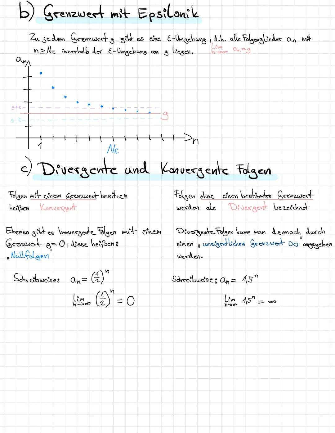 Lernzettel Mathe LK
1) Folgen und Glieder
a) Folgenglieder weiterführen
• Abstände bestimmen
• wenn nötig versuchen anders zu schreiben
bsp.