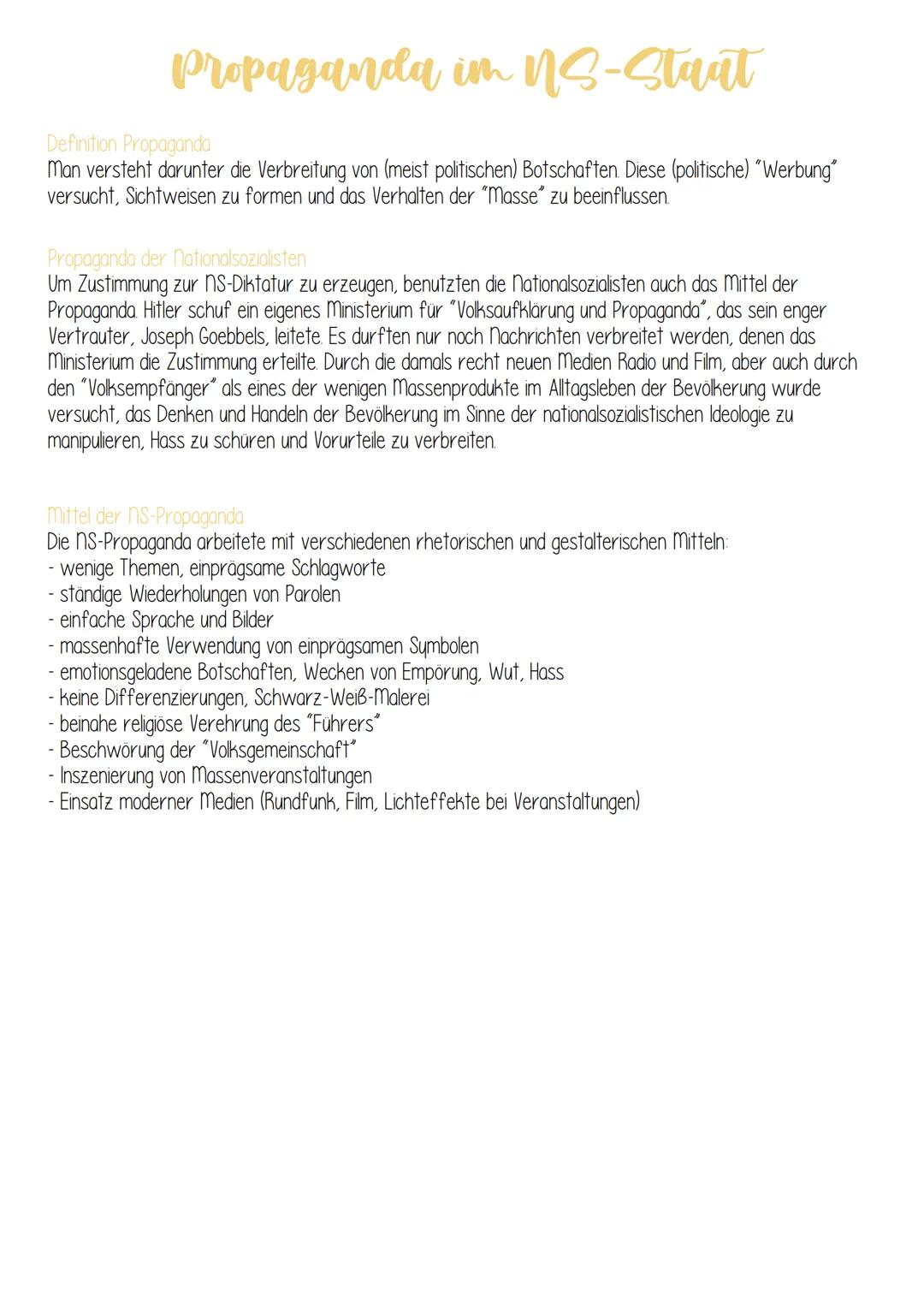 Propaganda im NS-Staat