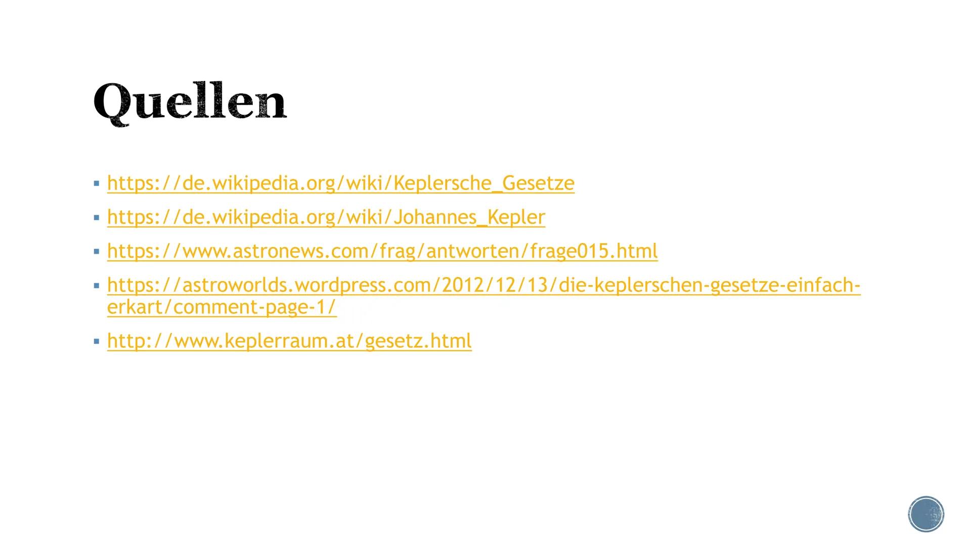 # Keplersche Gesetze - Johannes Kepler
- 1. Gesetz
- 2. Gesetz
- 3. Gesetz
- Zusammenhang # Johannes Kepler
- Geboren am 27.12.1571 in Weil