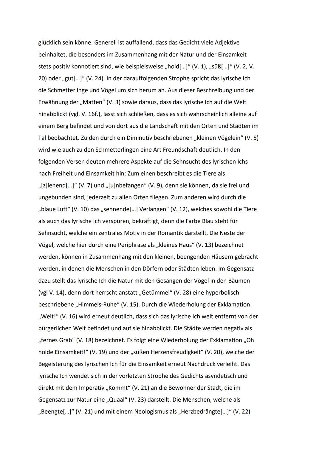 # Übungsaufsatz Interpretieren eines literarischen Textes
Einsamkeit ist ein Gefühl, das meist als negativ empfunden wird. Sie tritt bei vi