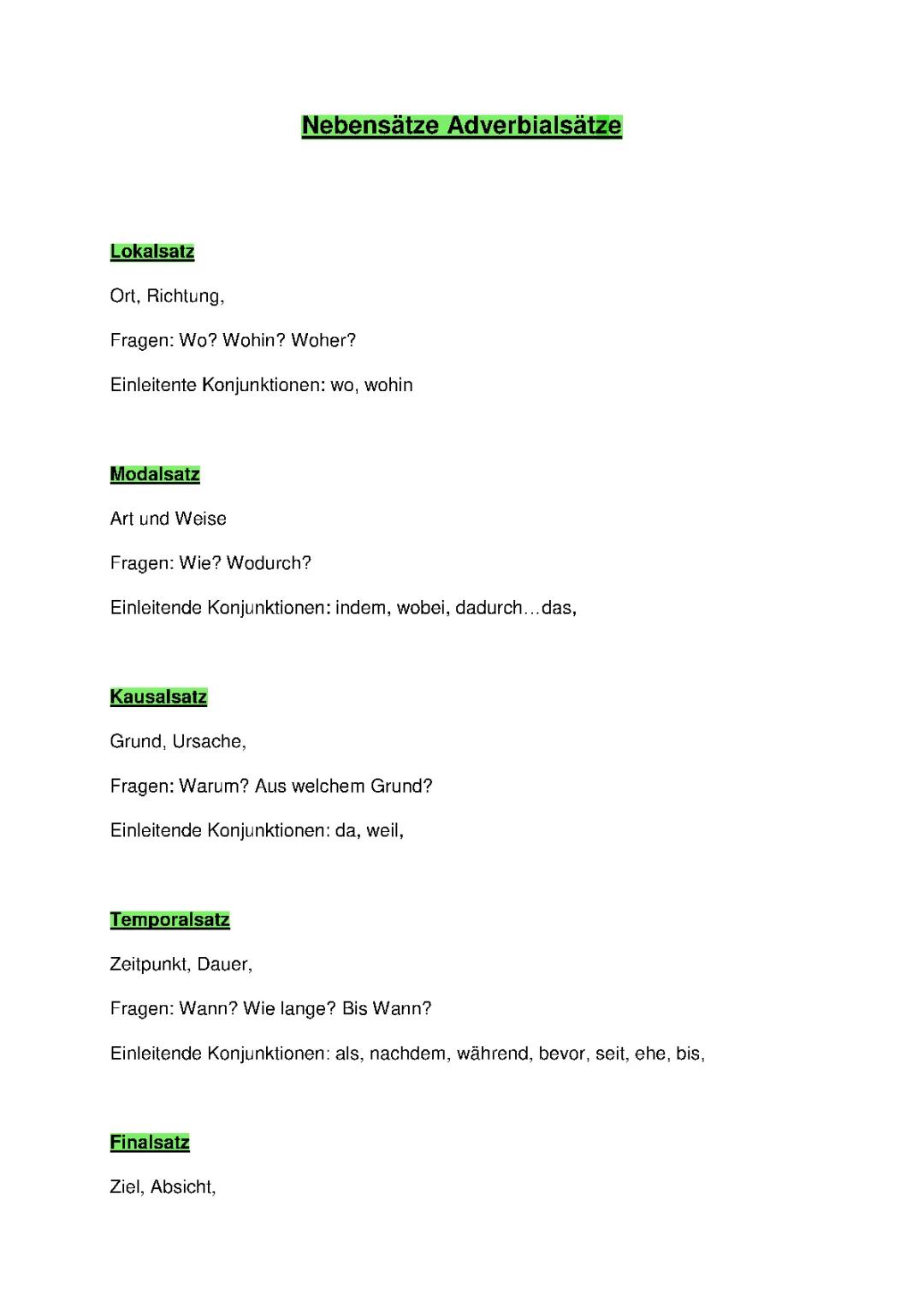 Adverbialsätze