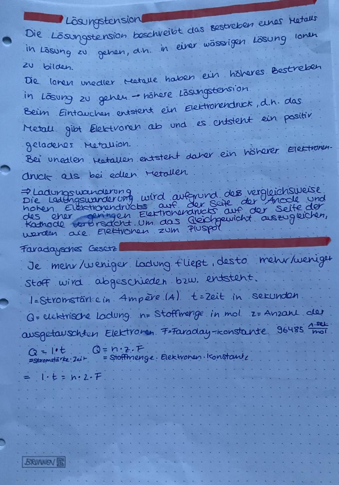 Elektrochemie # Lokalelemente
Durch ein eclleres Metall wird
die Reaktion vom Eisen beschleunigt.
Lokalelement
edes
Hessing
Unedies Elsen