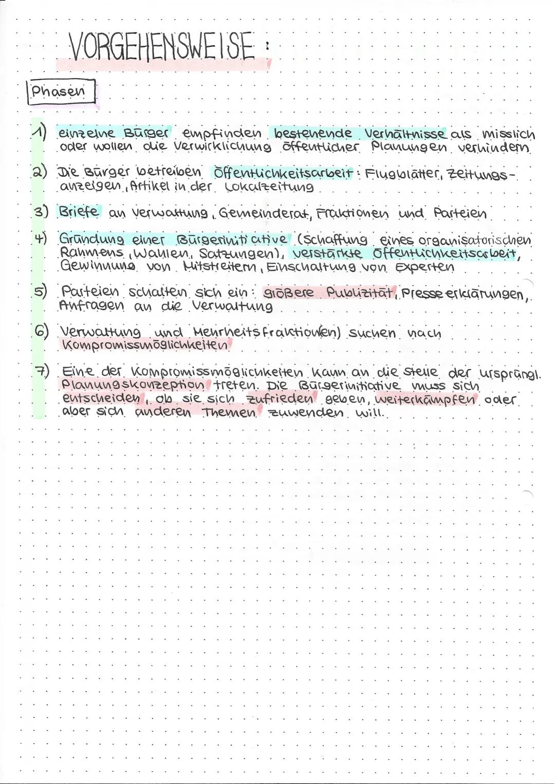 Burgerinitiative
DEFINITION:
bezeichnet einen oft zeitlich und thematisch begrenzten,
freiwilligen Zusammenschluss von Bürger/innen, um ein