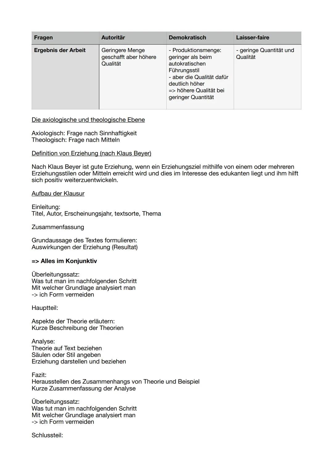 Lernzettel Pädagogik
Themen
-> Entwicklung fördernde und hemmende Faktoren nach Tschöpe-Scheffler
-> Erziehungsstile nach Lewin
-> axiolgisc