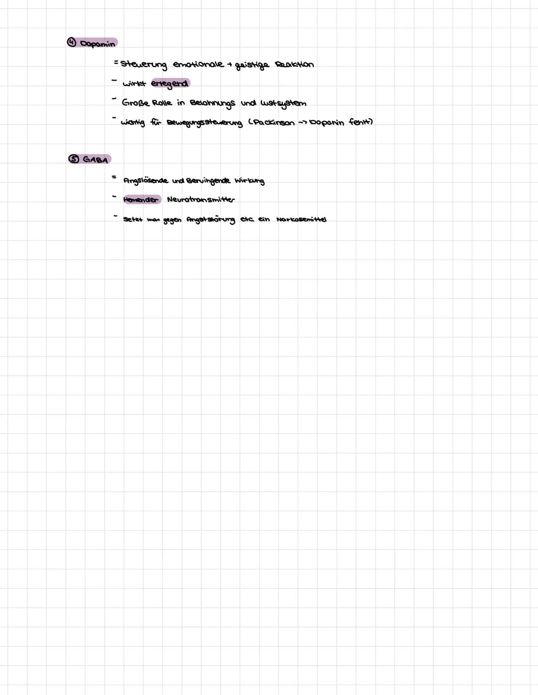 NEUROTRANSMITTER
Funktion: Informationsubertragung im NS
2 Steuerung des Befindens & Verhaltens
(3) Vorrausetzung für
Neurotransmitter = NT