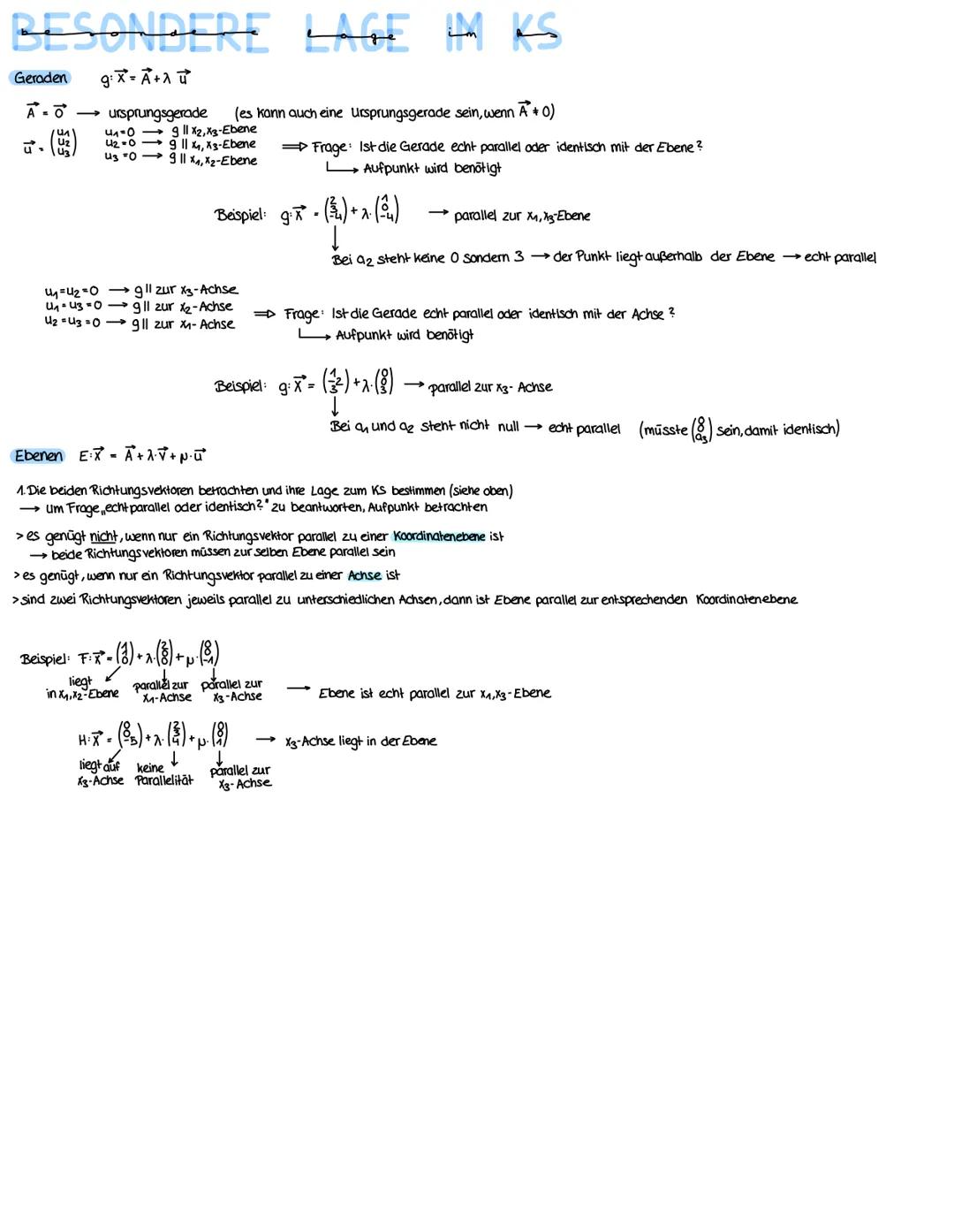 GERABEN I RAUM
Parameterform der Geradengleichung
X=A+A· Richtungsvektor
Stützvektor
Geradengleichung durch zwei Punkte aufstellen: 1. Besti