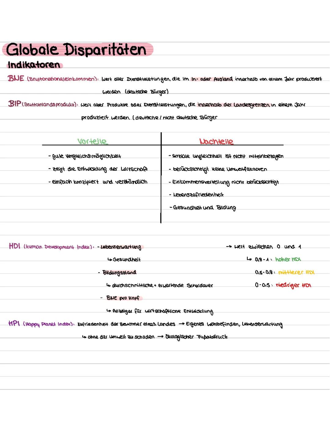 Globale Disparitäten / Agenda 2030 / Theorien der Unterentwicklung
