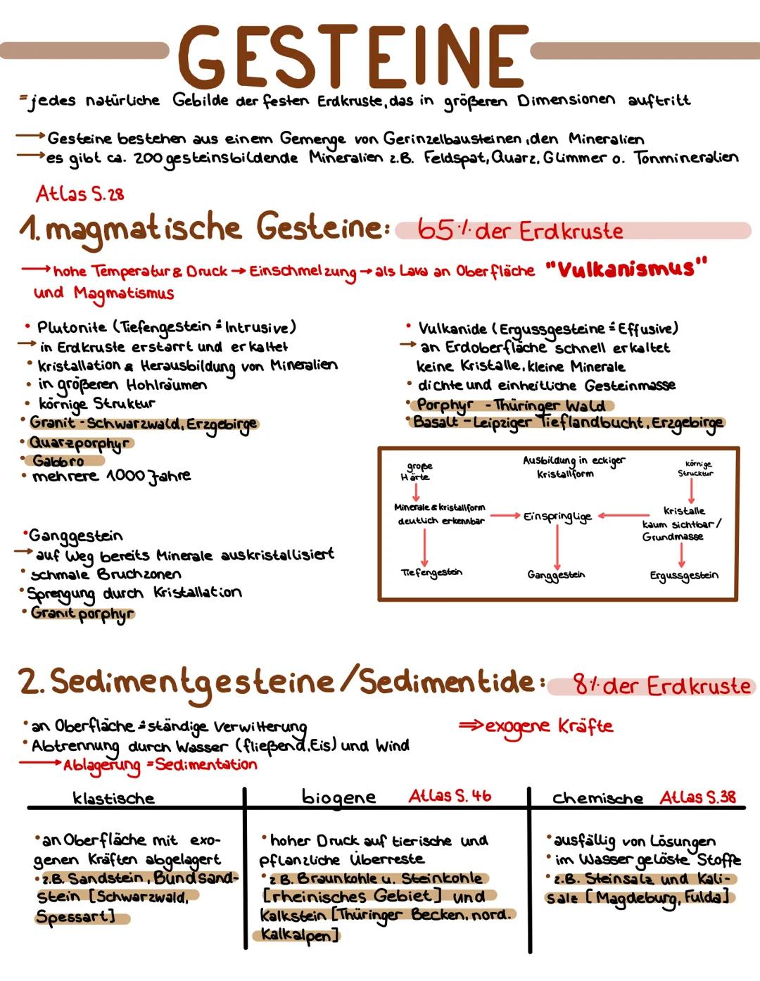 # GESTEINE
"jedes natürliche Gebilde der festen Erdkruste, das in größeren Dimensionen auftritt
→Gesteine bestehen aus einem Gemenge von G