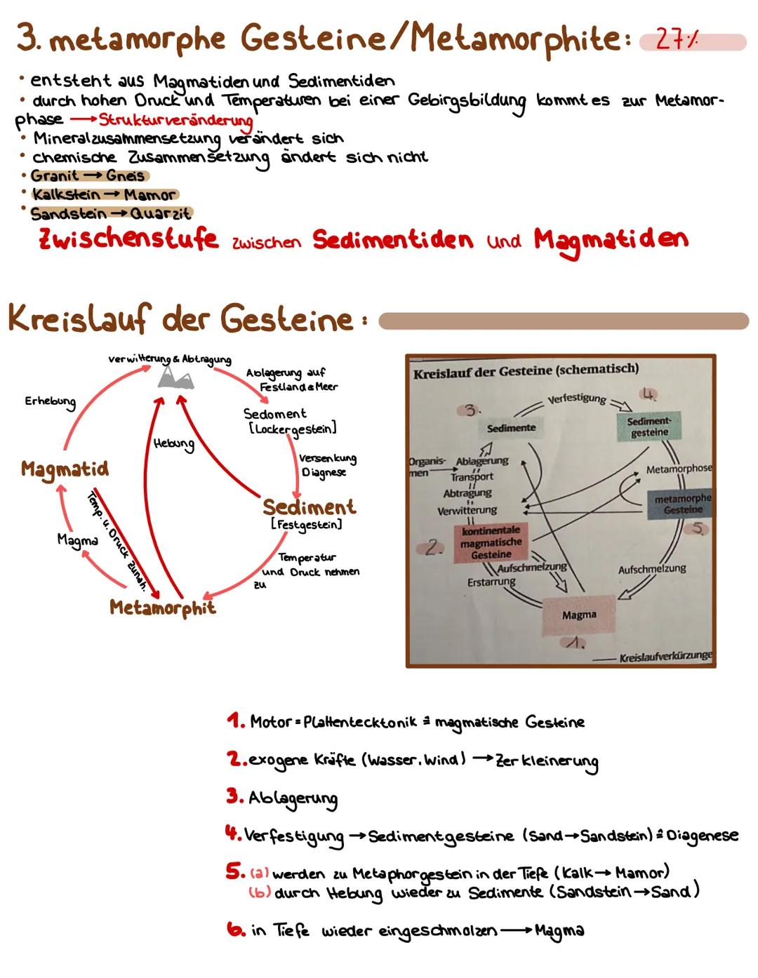 # GESTEINE
"jedes natürliche Gebilde der festen Erdkruste, das in größeren Dimensionen auftritt
→Gesteine bestehen aus einem Gemenge von G