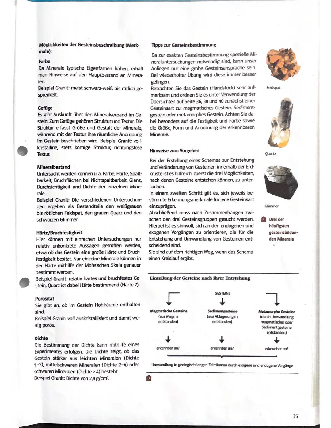# GESTEINE
"jedes natürliche Gebilde der festen Erdkruste, das in größeren Dimensionen auftritt
→Gesteine bestehen aus einem Gemenge von G