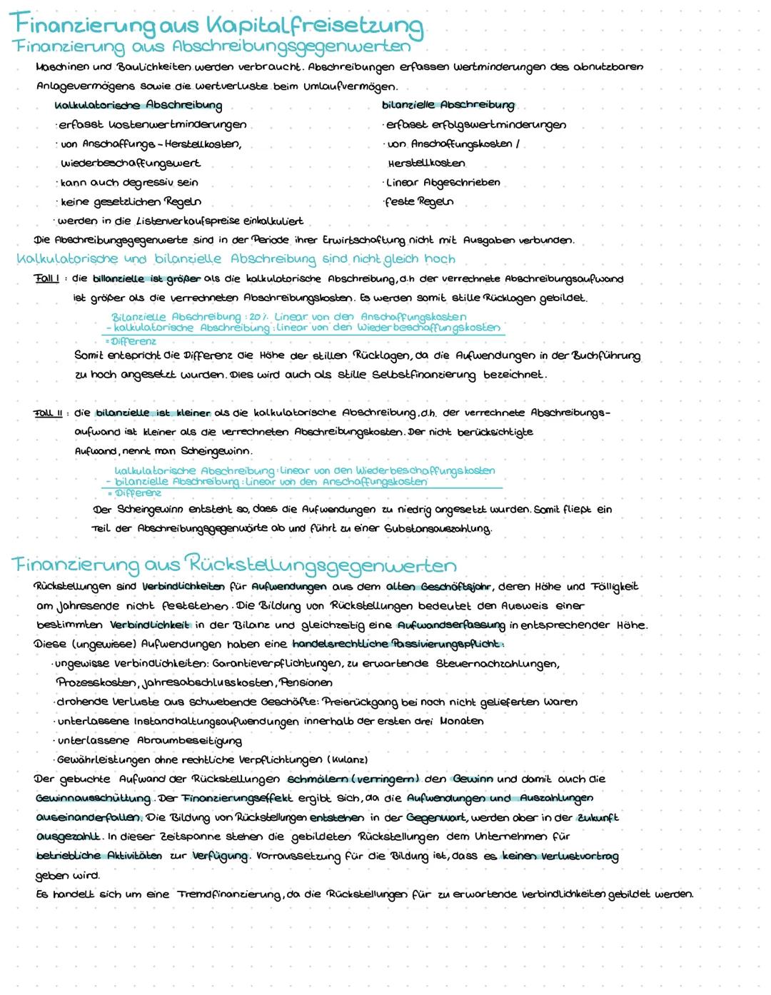 Innen sinanzierung
Bei der Innenfinanzierung werden die Finanzmittel von dem Unternehmen selbst aufgebracht, indem entweder
Gewinne nicht au