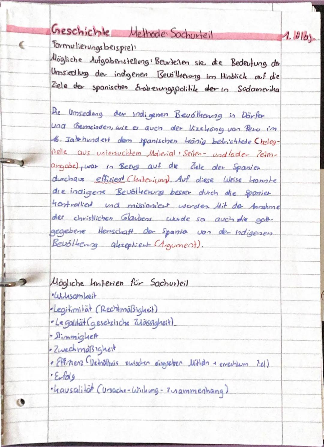 # Geschichte
Methode: Sachteil
Operator-beuteilen = Sachurteil
▶begrenzter Sachteil zu einem historischen Sachverhalt oder Prozess
▶Foku