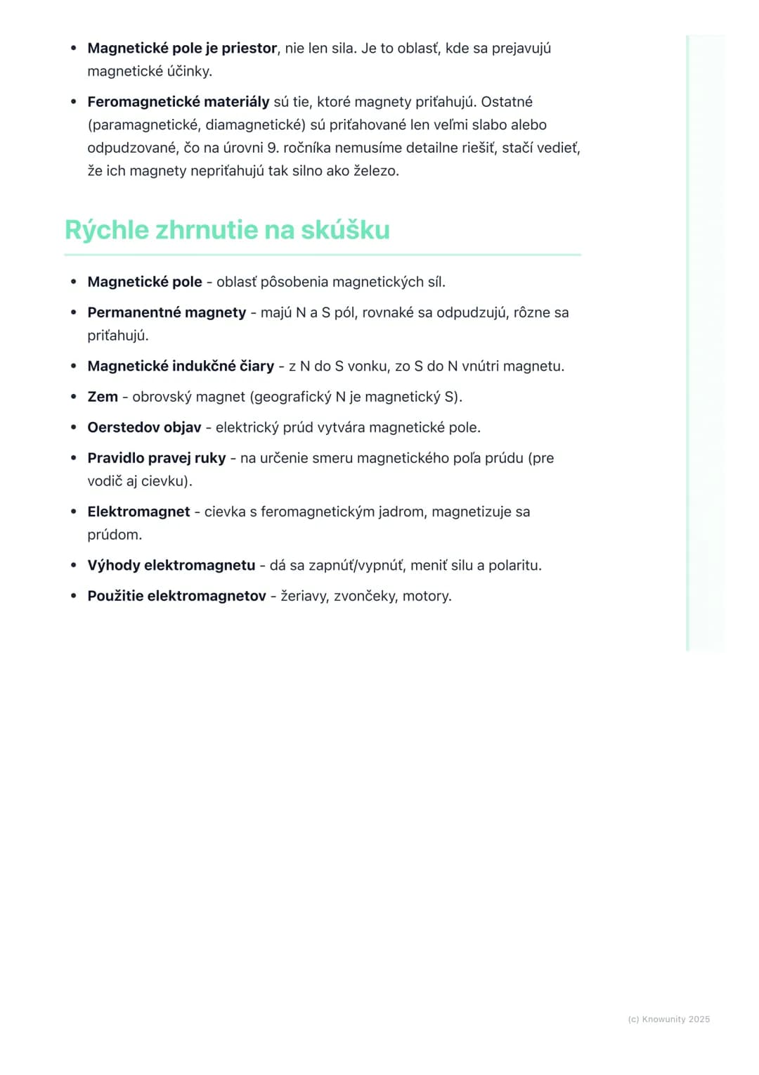 # Magnetické pole
Úvod do magnetického poľa
Magnetické pole je oblasť okolo magnetu alebo elektrického prúdu, kde
pôsobia magnetické sily.