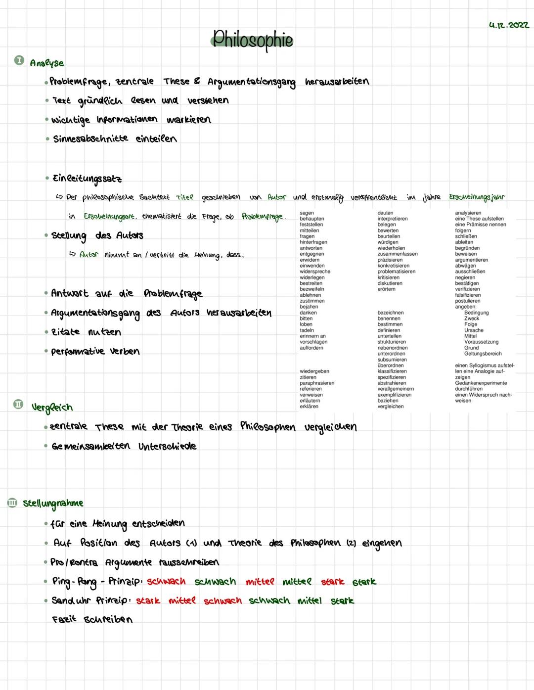 II
Analyse
•Problemfrage, zentrale These & Argumentationsgang herausarbeiten
• Text gründlich lesen und verstehen
•
• wichtige Informationen