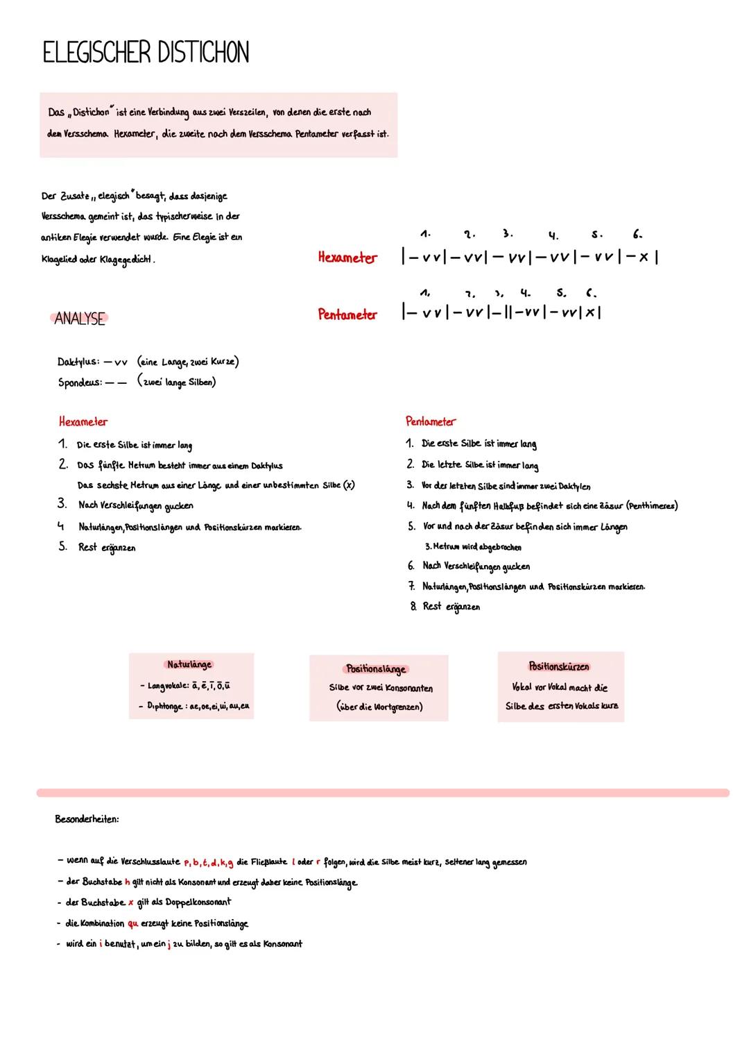 # ELEGISCHER DISTICHON
Das Distichon ist eine Verbindung aus zwei Verszeilen, von denen die erste nach
dem Versschema. Hexameter, die zweit