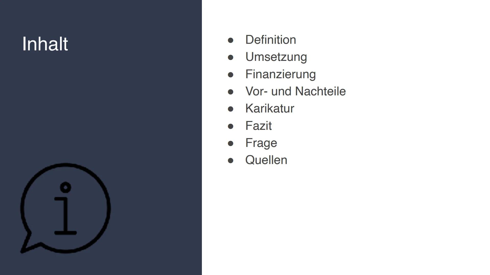 # Bedingungsloses Grundeinkommen (BGE)
Definition:
- Sozialpolitisches Grundeinkommen
- Jeder Bürger erhält vom Staat ausgezahlte finanziel