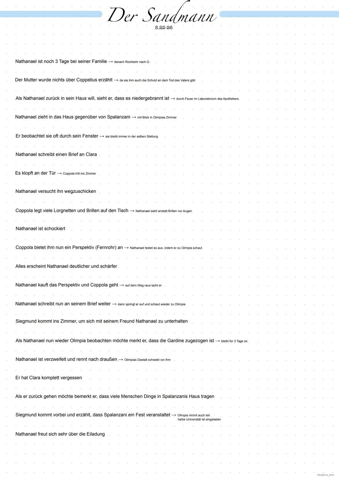 Der Sandmann # Der Sandmann
Nathanael an Lothar
S. 5-9
S. 9-12
Clara an Nathanael
S. 12-15
Nathanael an Lothar
S.15-16
weitere Erzählung
