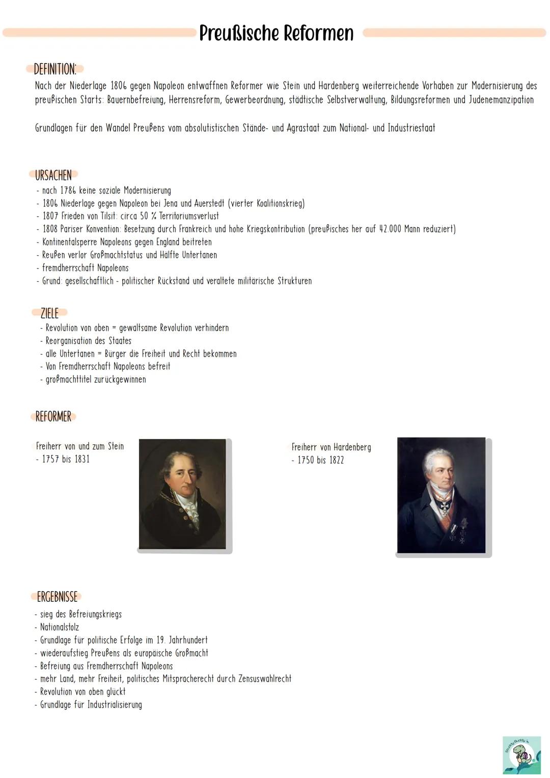 die preußischen Reformen