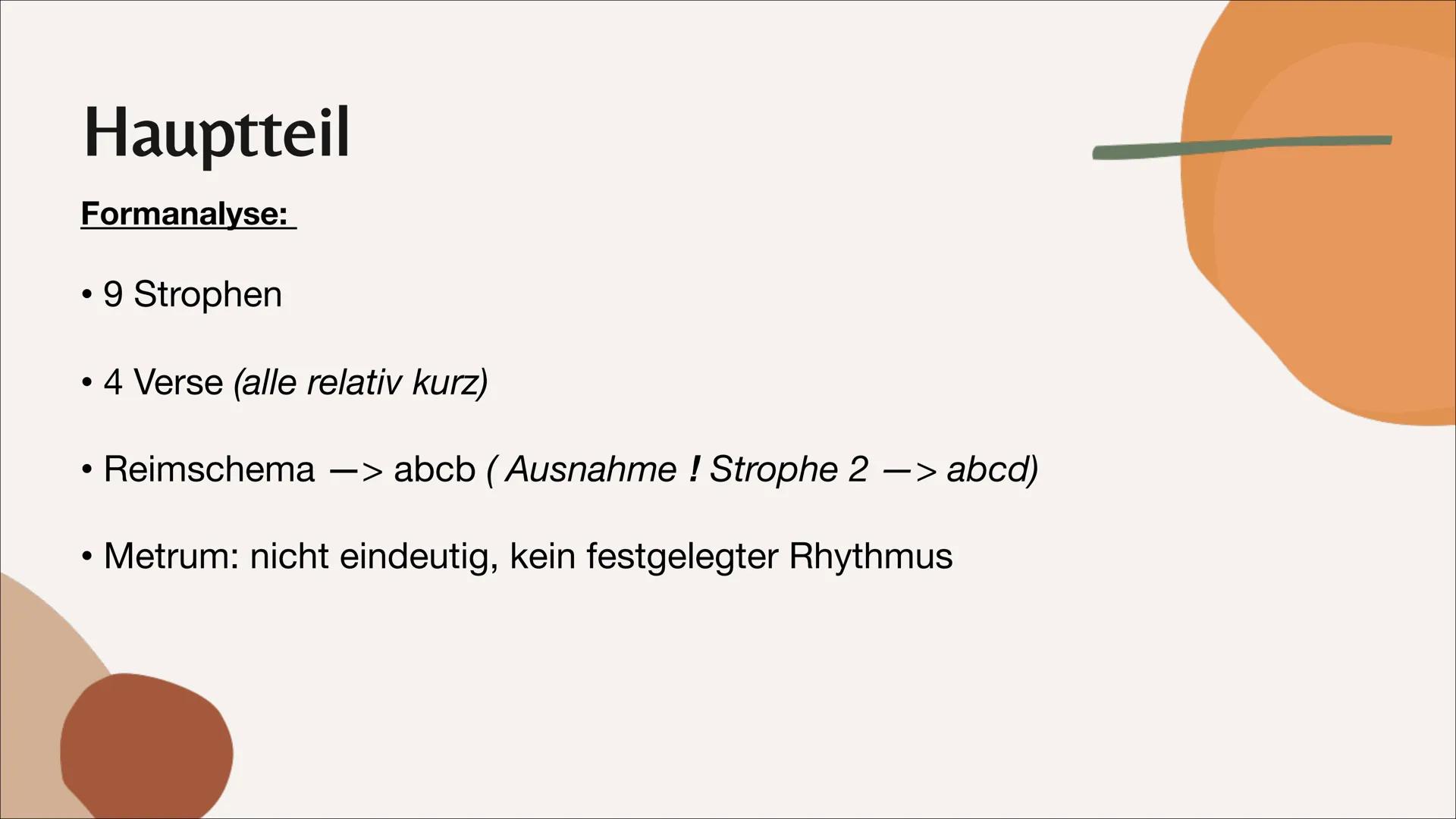 # Gedichtinterpretation
Mailied (Johann Wolfgang von Goethe) # Inhaltsangabe
- Einleitung -> TATTE(Q) / Eindrücke / Vermutungen
- Haupttei