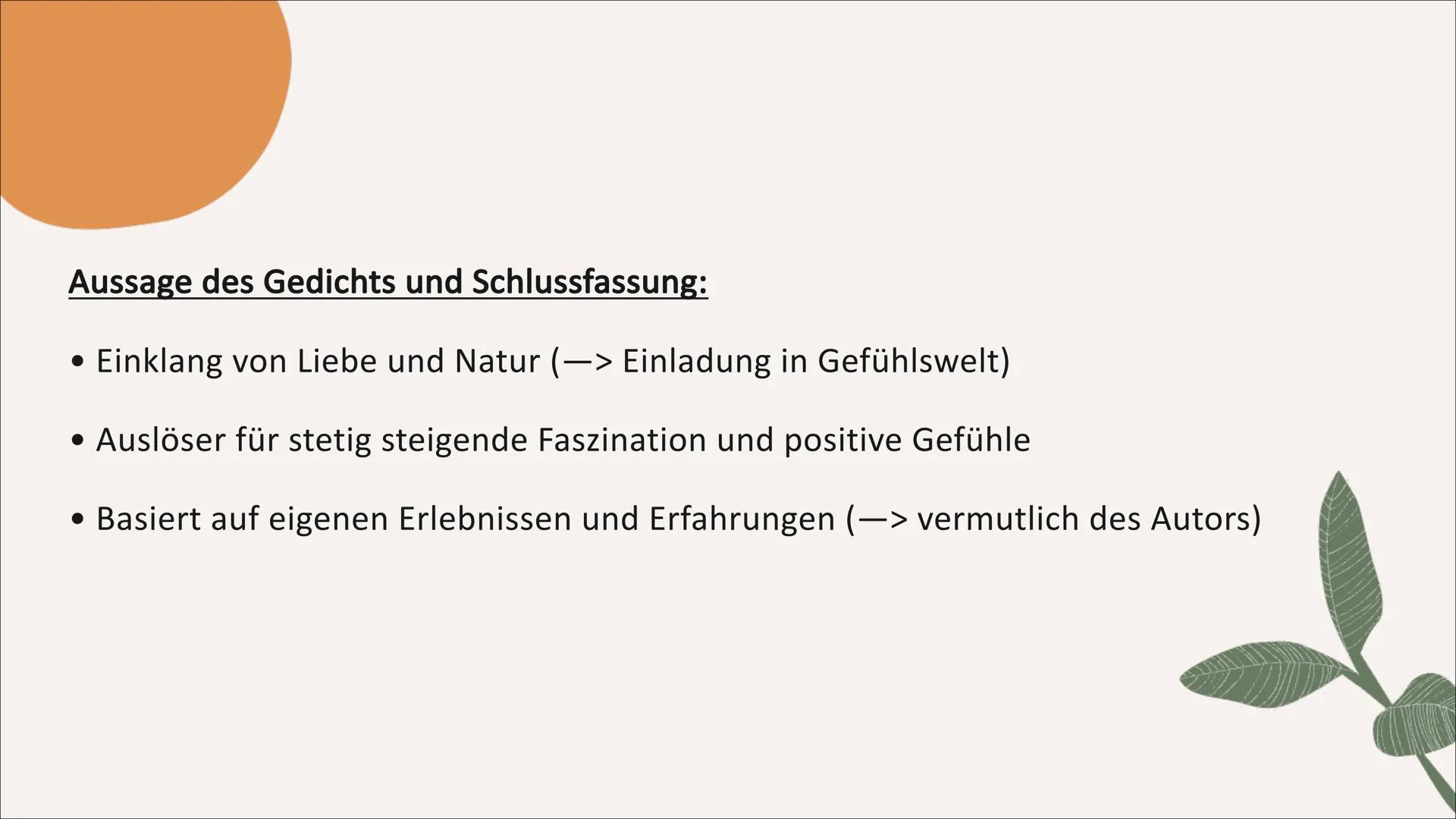# Gedichtinterpretation
Mailied (Johann Wolfgang von Goethe) # Inhaltsangabe
- Einleitung -> TATTE(Q) / Eindrücke / Vermutungen
- Haupttei