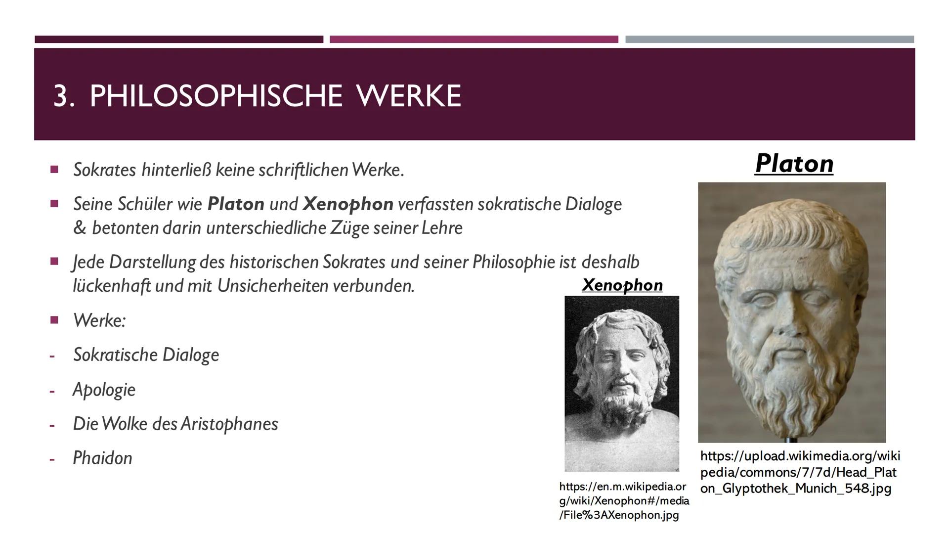 „ICH WEIB, DASS ICH NICHTS WEIß."
SOKRATES
DER GROBE DENKER
https://images.app.goo.gl/gu2jx4NZa2GVAxPe9 GLIEDERUNG
Personenvorstellung
■ Leb