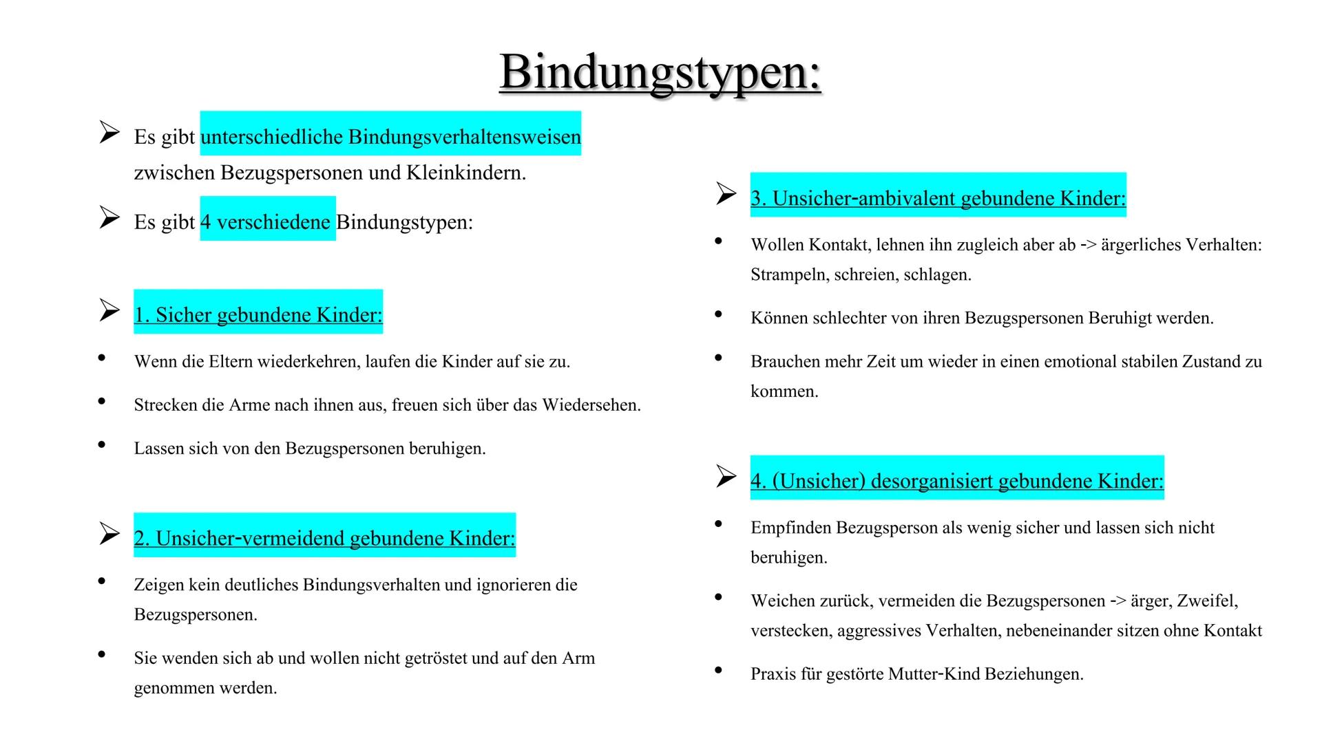 Inhalt:
1. Definition Bindung
2. Bidungssystem nach Bowlby
3. Bindungsentwicklung
4. Bindungstypen
Definition:
Bindung:
Bindung wird definie