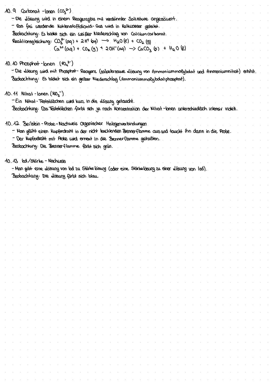 10 Nachweis reaktionen.
10.1 Wasser (H₂O).
- Man gibt einige Tropfen der zu untersuchenden Flüssigkeit zu wasser freiem Kupfersulfat.
Beobac