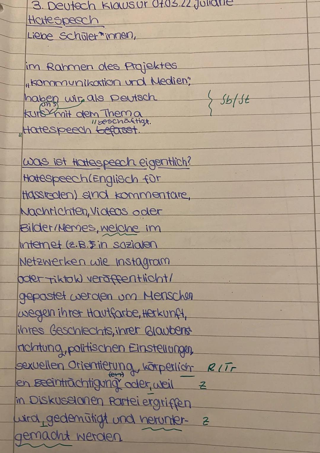 Materialgestütztes Schreiben Klausur Gk deutsch