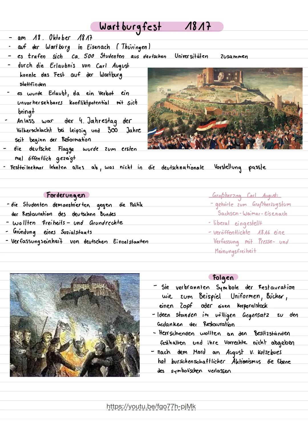 Wartburgfest
am 18. Oktober 18.17
auf der Wartburg in Eisenach (Thüringen)
es trafen sich ca. 500 Studenten aus deutschen
durch die Erlaubni