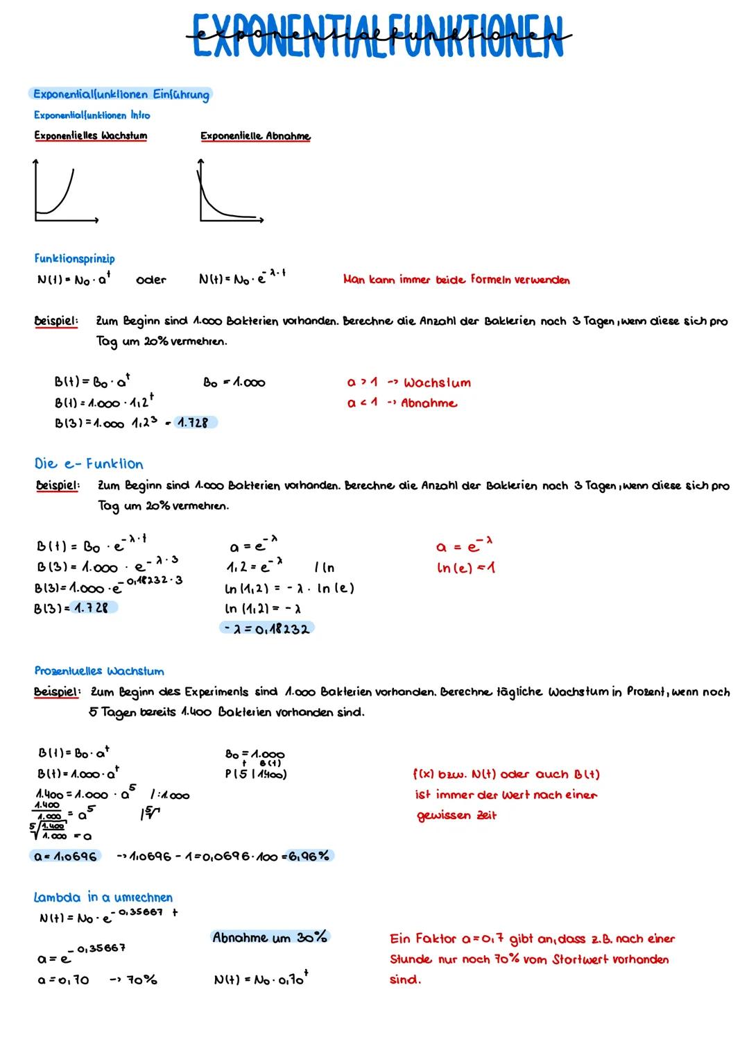 # EXPONENTIAL FUNKTIONEN
Exponential(unklionen Einführung
Exponentialfunktionen Intro
Exponentielles Wachstum
Exponentielle. Abnahme
Fu