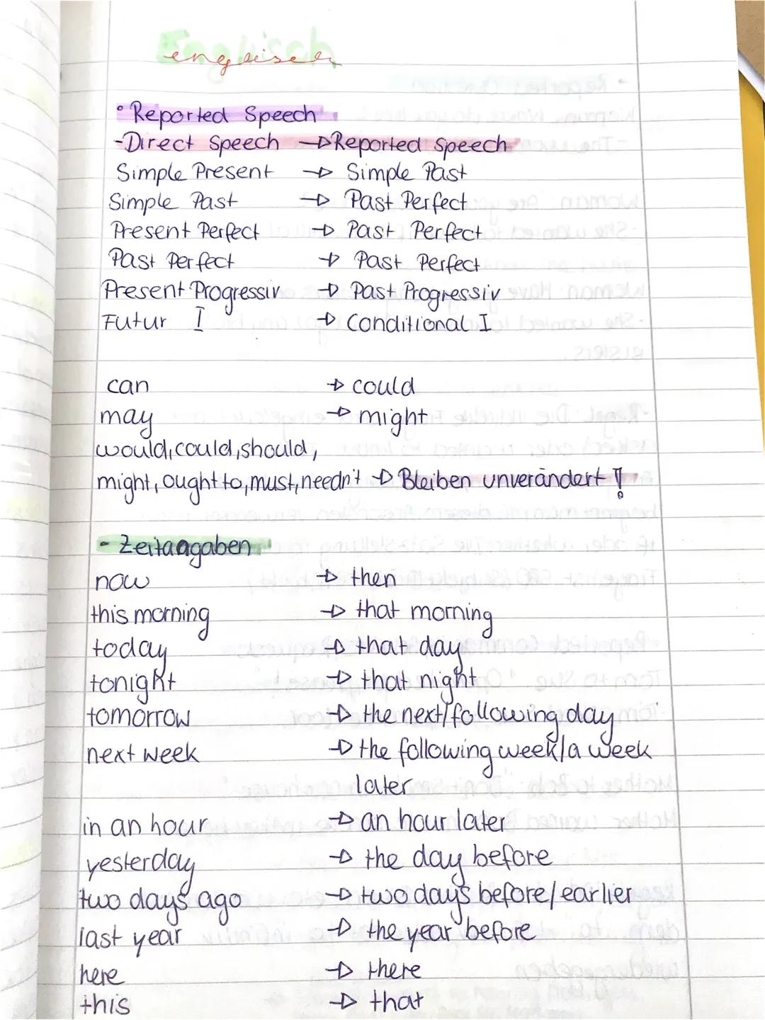 engliseer
• Reported Speech
-Direct Speech
Simple Present → Simple Past
Simple Past
- Past Perfect.
Present Perfect.
+ Past Perfect.
+ Past