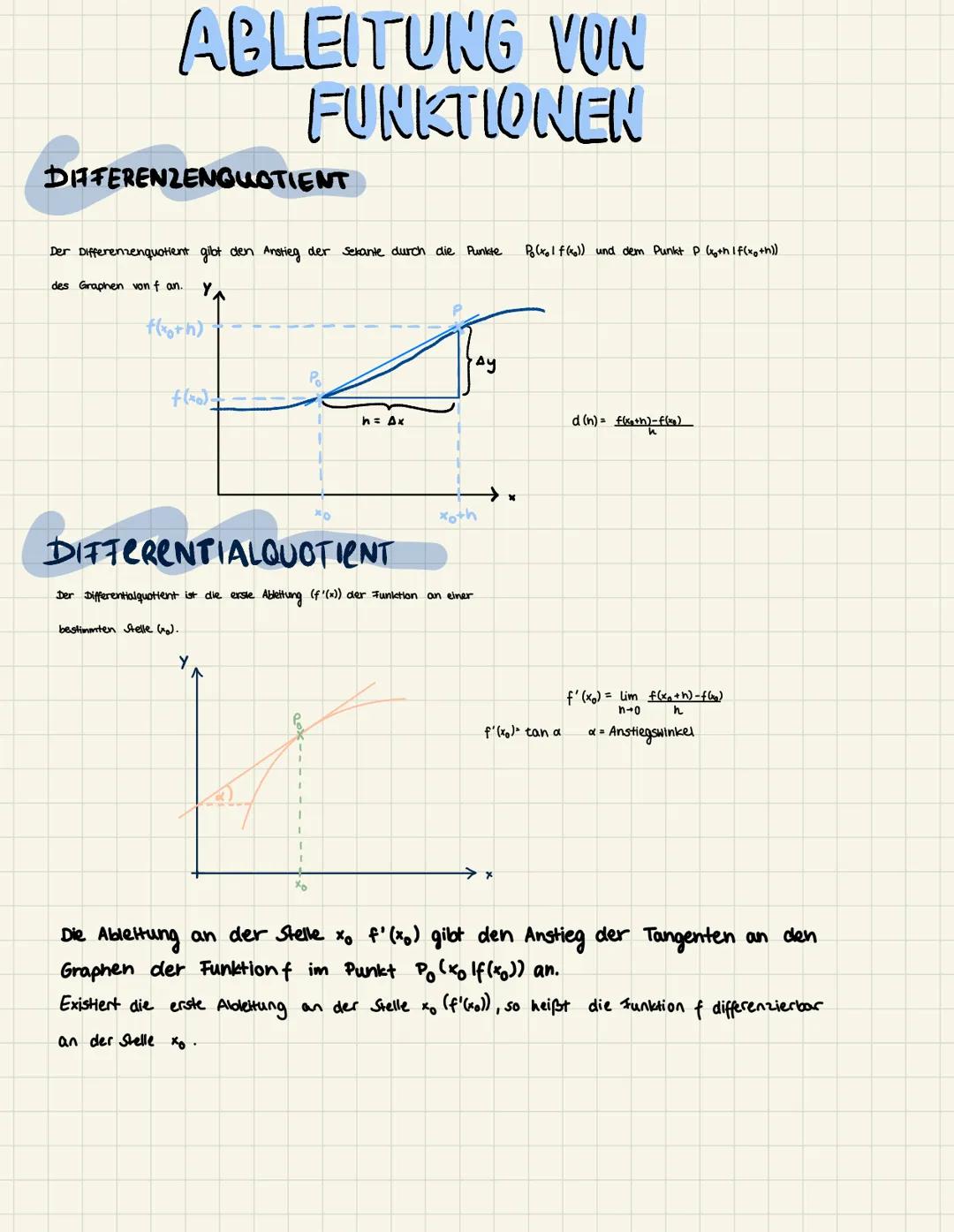 # ABLEITUNGSREGEL(N)
konstantenregel: f(x) = a
f'(x)=0
Beispiel: f(x)=3
f'(x)=0
f(x)=-27
f'(x)=0
Potenzregel: f(x)=x"
f'(x)= n.x"
nein;
