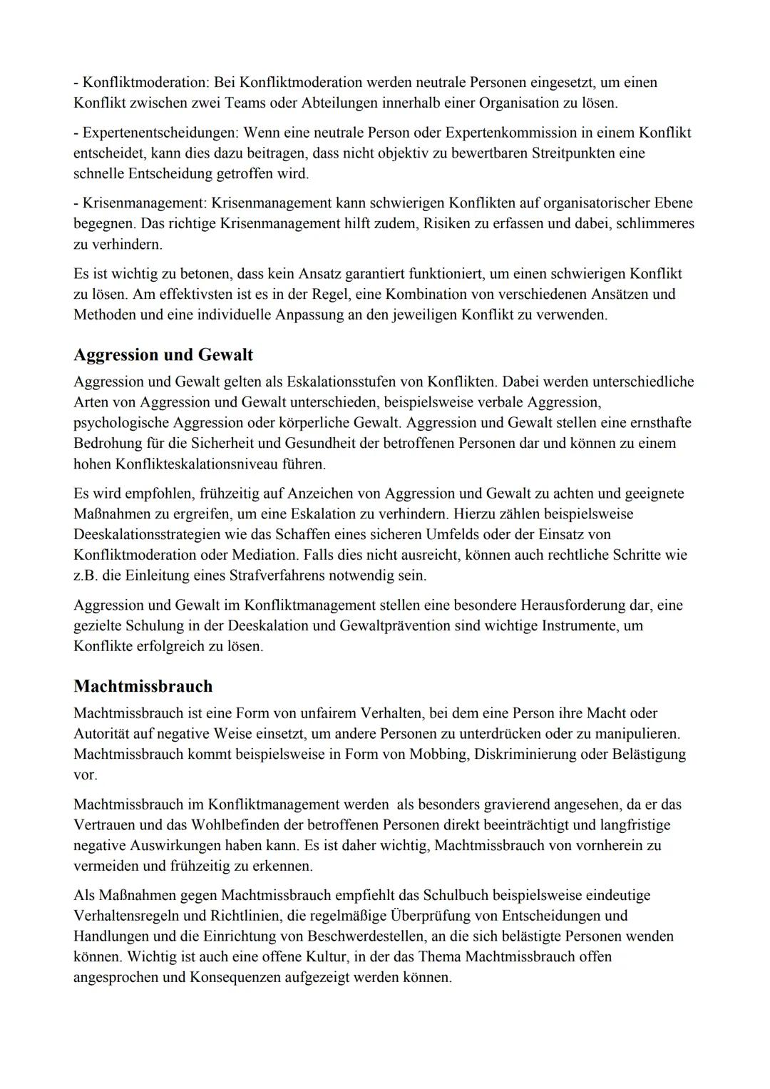 Inhaltsverzeichnis
Konfliktmanagement....
1. Einführung ins Konfliktmanagement.
Definition von Konflikt.....
Konfliktmanagement
Aspekte des