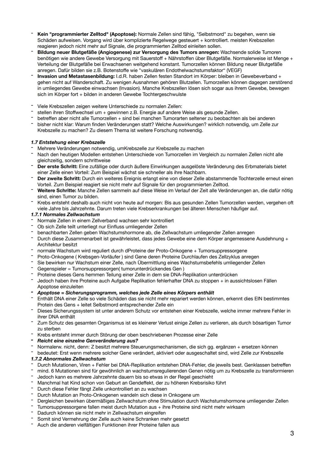 Bio Vortrag Notizen
Einleitung:
- gehört zu häufigsten Todesursachen in Industrieländern
- Neben Umwelteinflüssen wie UV-Strahlung + schädli