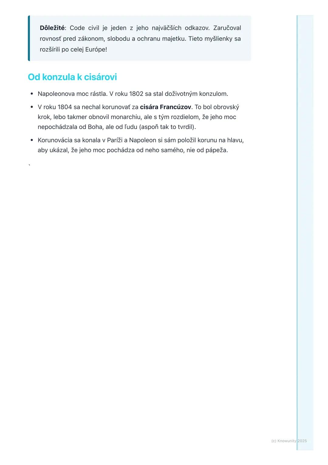 # Napoleon Bonaparte a jeho
vzostup
1. Prehľad / Úvod
Takže, dnes sa ideme pozrieť na Napoleona Bonaparteho. Je to jedna z
najdôležitejšíc