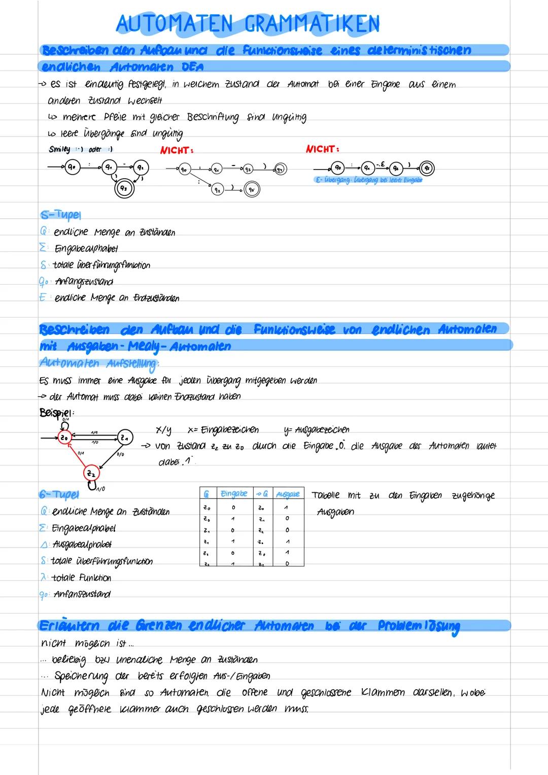 Automaten und Grammatiken Abi 2022
