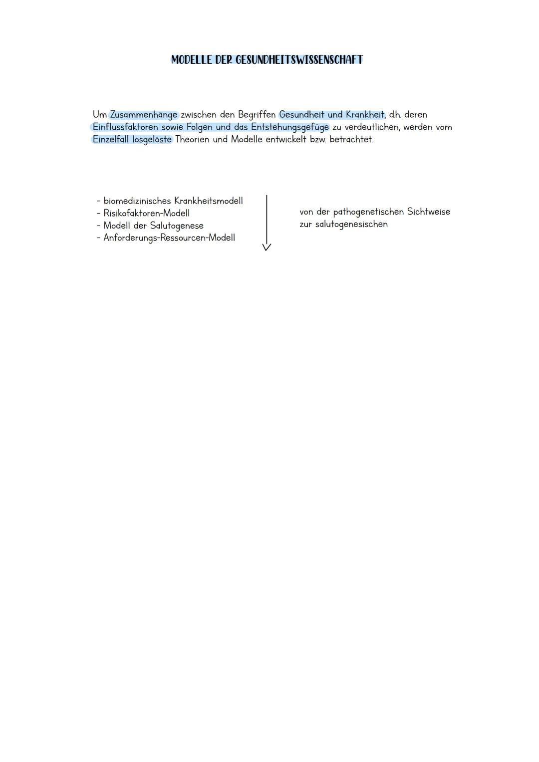 # DAS BIOMEDIZINISCHE KRANKEITSMODELL
pathogenetisches Modell
Merkmale:
* die Krankheit steht im Vordergrund
* die Entstehung und Erklärung