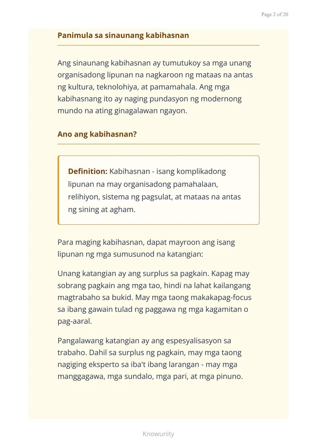 # Sinauang Kabihasnan ng Daigdig: Mesopotamia, Ehipto, Indus, at Tsina
Pag-aaral ng apat na mahahalagang sinaunang kabihasnan sa mundo
##